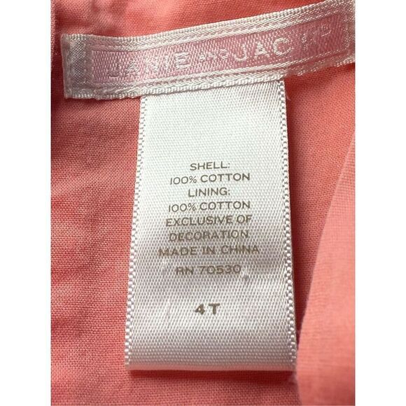 Janie And Jack Pink Sundae Ice Cream Social Apron Dress Size 4T - Picture 10 of 10